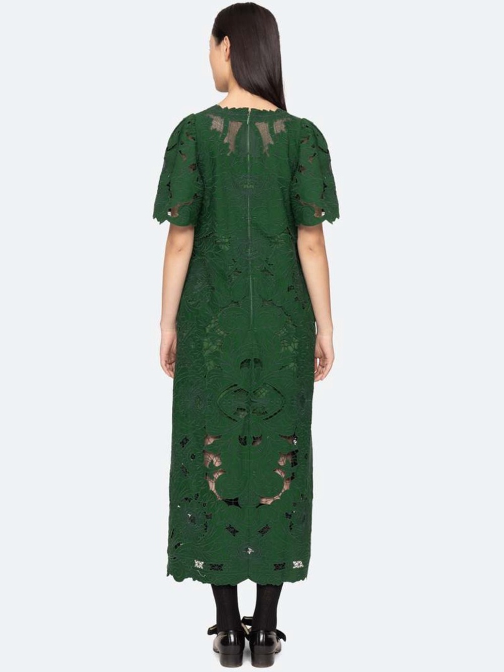 NWT Sea New York Ceci embroidery maxi dress green medium - Picture 2 of 11